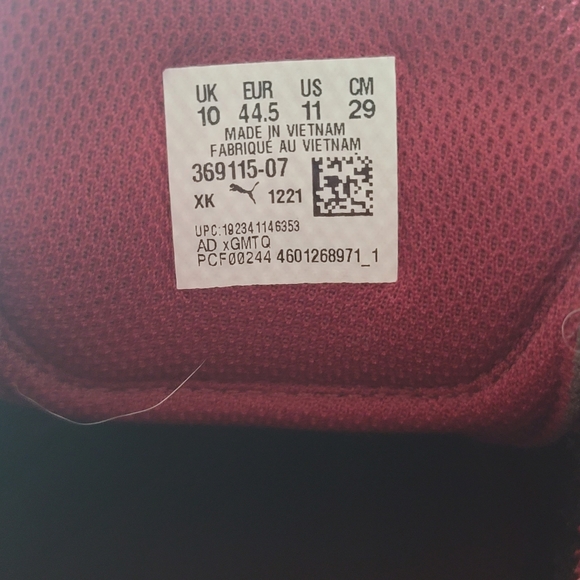 Burgundy Puma Size 11. Worn twice,  super comfortable - Picture 4 of 6